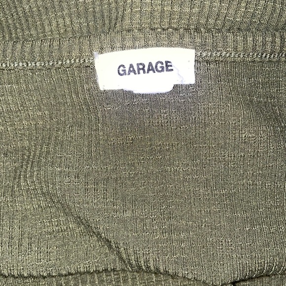 Garage dark green half button up shirt - Picture 2 of 2